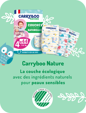 Carryboo Nature | La couche écologique avec des ingrédients naturels pour peaux sensibles