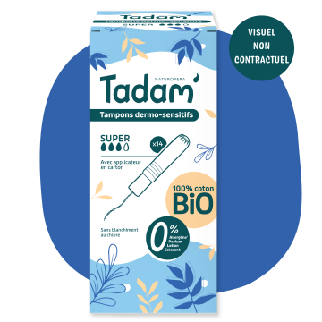 Tampons coton Bio Super avec applicateur x14